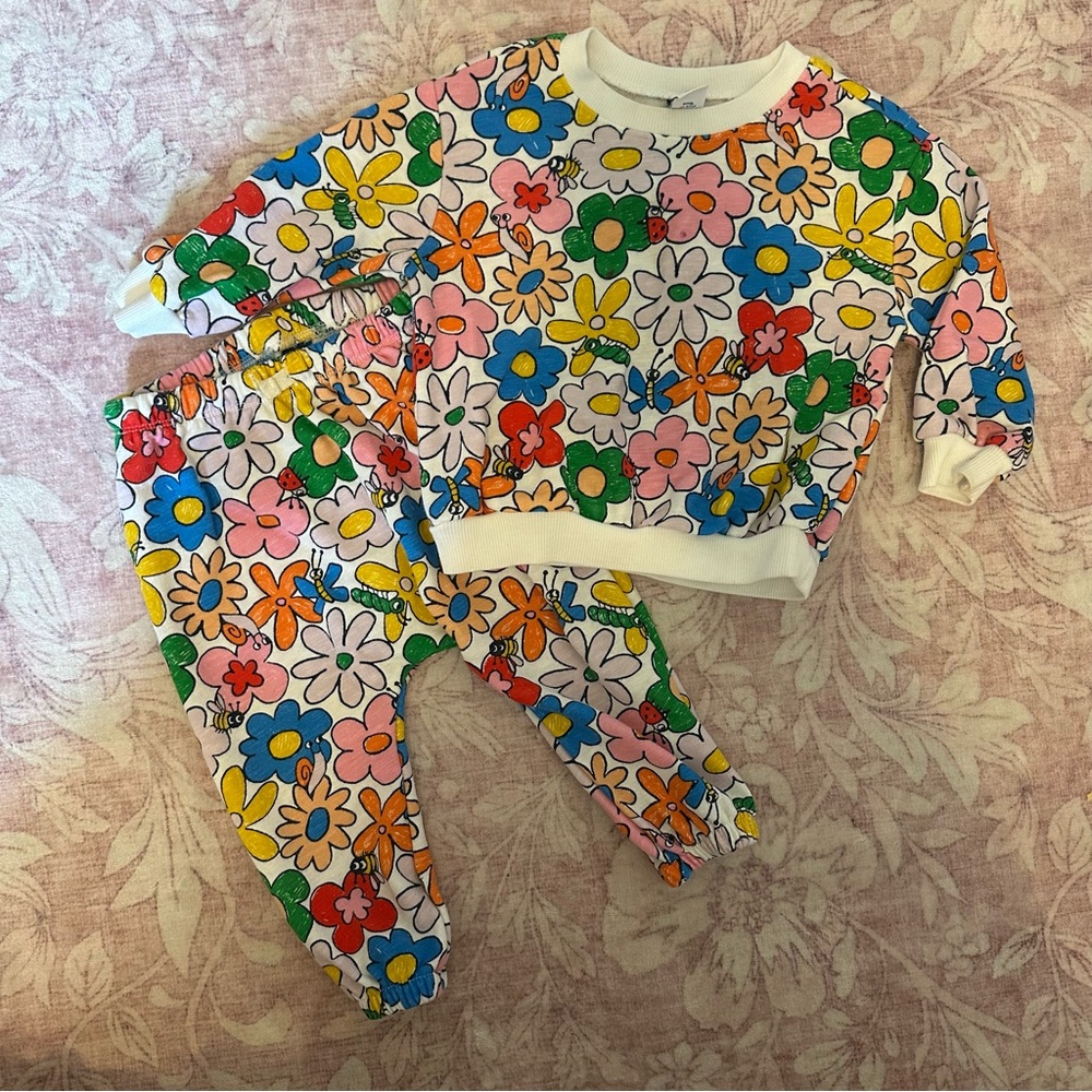 Old Navy Multicolor Floral Kids Set